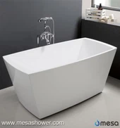 Double Slipped Rectangular Free Standing Acrylic Bathtub, 67 ''