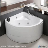 2017 White Corner Sudut Elegan Jetted Whirlpool Bathtub Mandi dengan Harga Murah