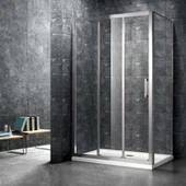 Dibingkai Clear Glass Shower Enclosure