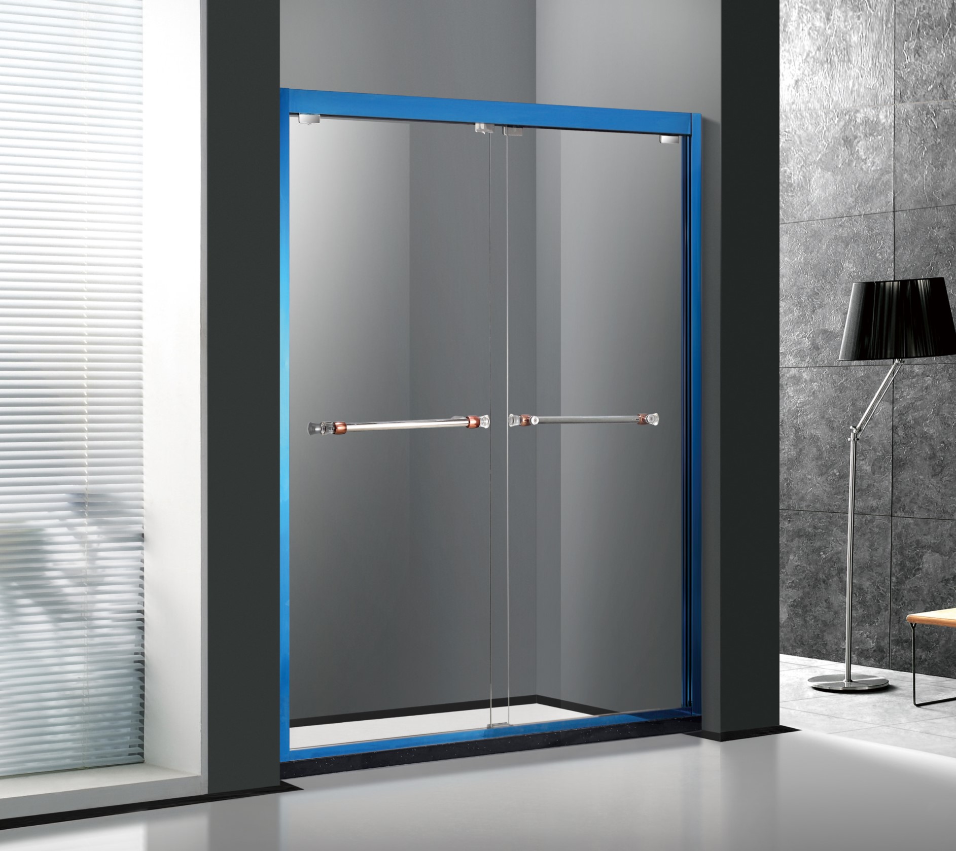 BXG-87-BL Misterius Biru Mewah Dijual Hot Framed Pintu shower geser untuk pengiriman cepat_ 副本 .jpg