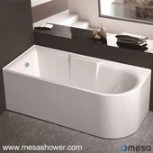 Perfect R-Shape Acrylic Stand Alone Bathtub untuk Instalasi Corner