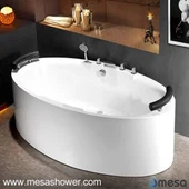 Gaya Sederhana Acrylic Fiberglass Oval Stand Already Whirlpool Bathtub Mandi Dijual dengan Harga Murah