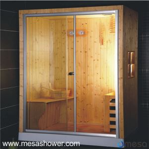 Kamar Kabin Sauna Lengkap yang Sangat Sederhana dengan Pintu Kaca MER-9014