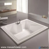 Permukaan Air Permukaan Kedukaan Tinggi Acrylic Square Drop-in Hot Tub untuk Dua Orang