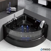 2017 Desain Sederhana Hot Acrylic Hot Whirlpool Jetted Massage Bathtub Mandi